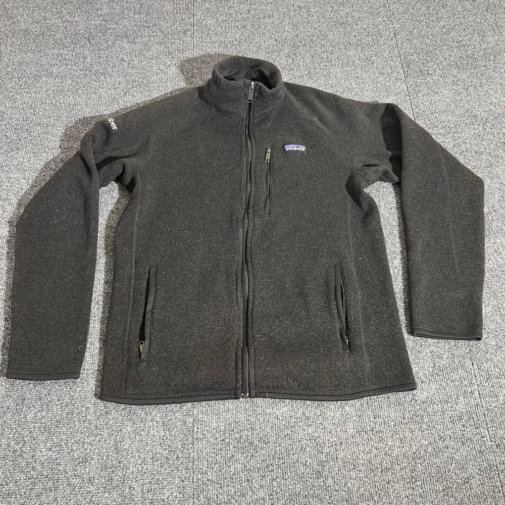 Patagonia Better Sweater Full Zip Fleece Jacket Black Google Fiber Mens Medium - Picture 1 of 6